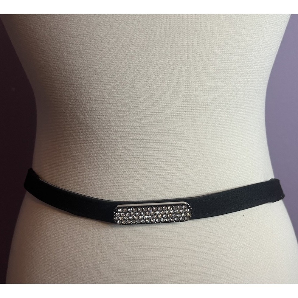 Vince Camuto Black Rhinestone Belt‎ Size 14
